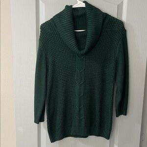 New York & Company Deep Green Turtleneck Sweater